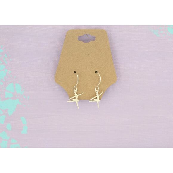 Sterling Silver Ballerina Earrings, Ballerina Earrings - Picture 3 of 3